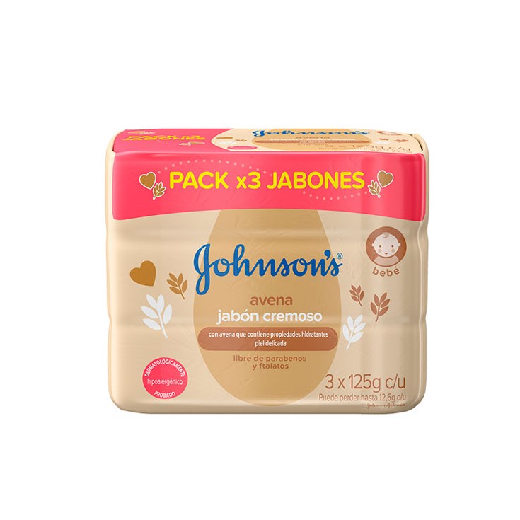 Tripack Jabon Baby Avena Johnson´S 125 Gr C/U