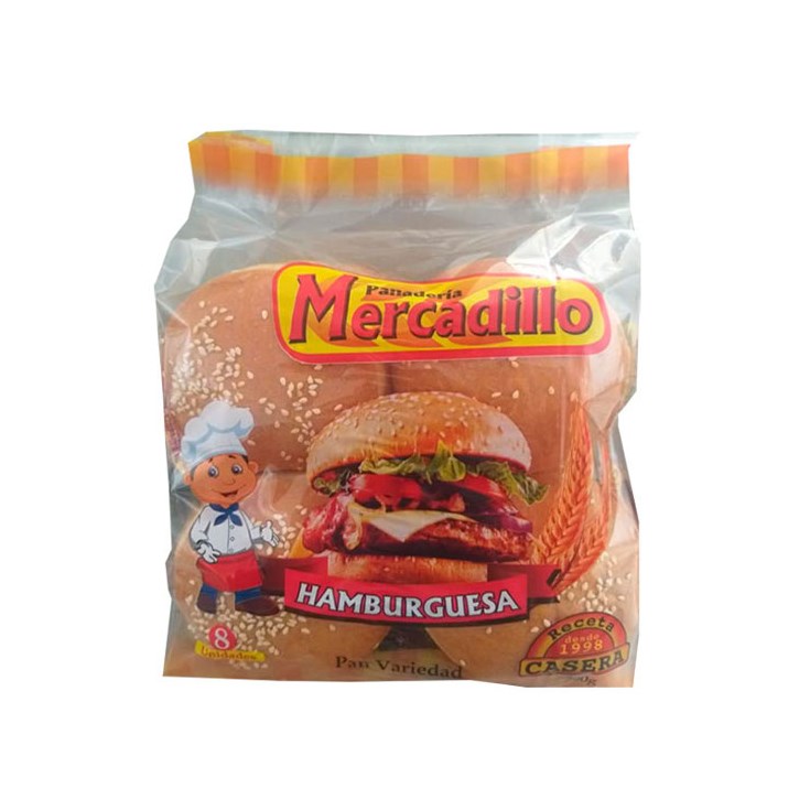 Pan Hamburguesa Mini Mercadillo 8 Un