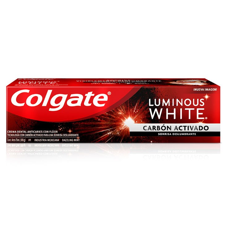 Crema Dental Luminous White Carbón Colgate 75