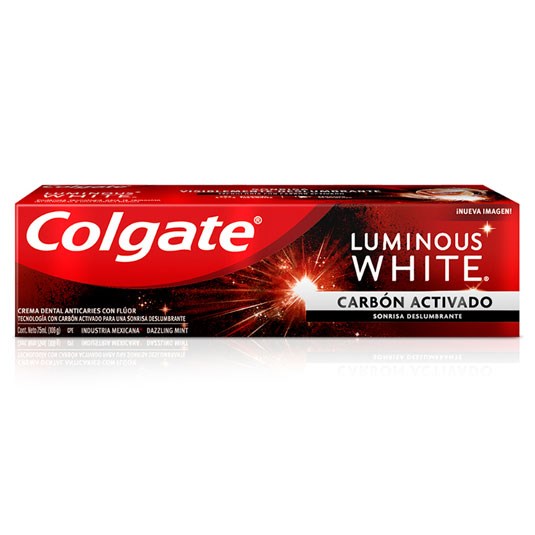 Crema Dental Luminous White Carbón Colgate 75