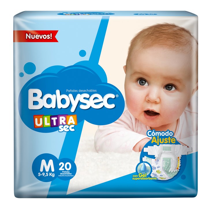 Pañal Ultrasec M Babysec 20 supermercadosantamaria.com