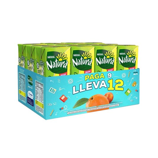 Pack X 12 Néctar Durazno Y Naranja Natura 225