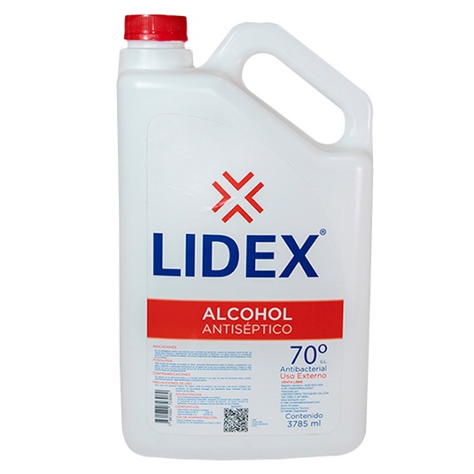 Lidex alcohol antiseptico al 70%- (3785 ml) galon