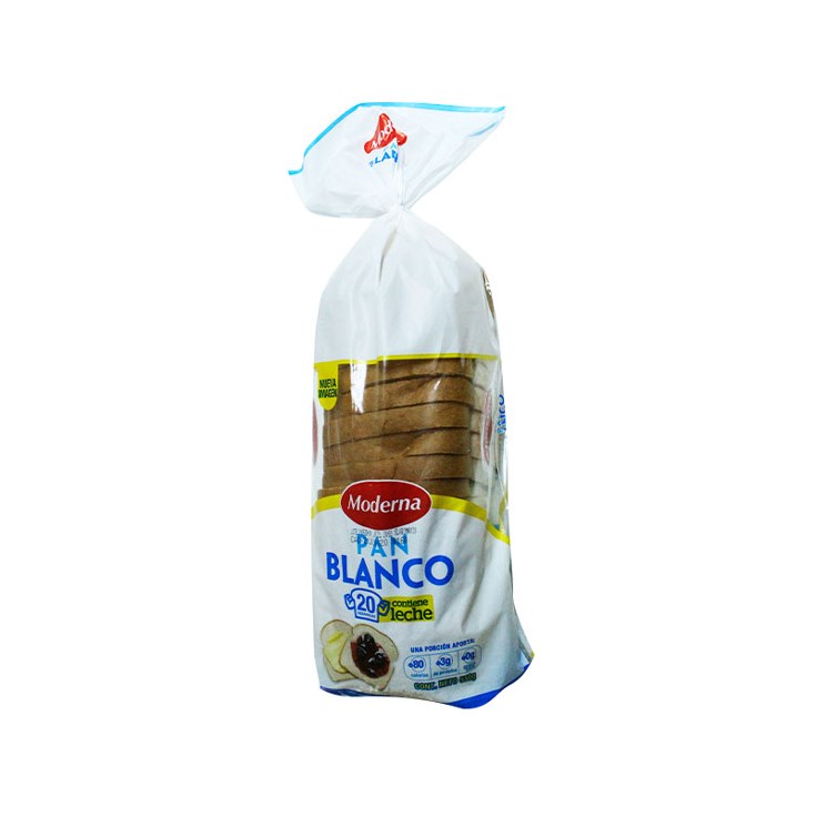 Pan Blanco Moderna Cortado Con Leche 550 Gr