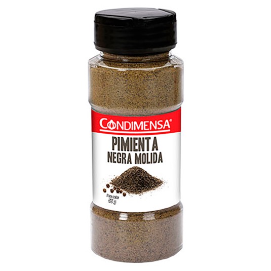 Condimensa pimienta negra molida frasco 55 g