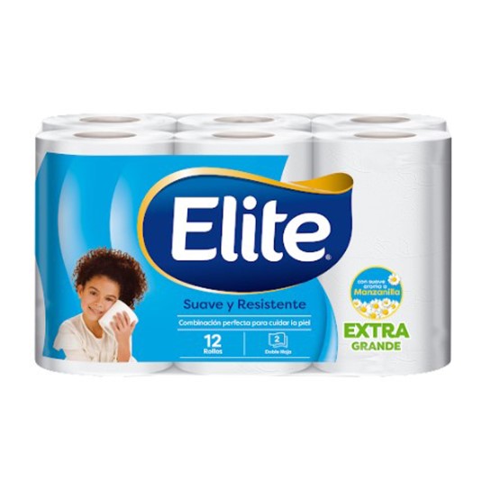 Elite papel higienico manzanilla 35m 12 unidades