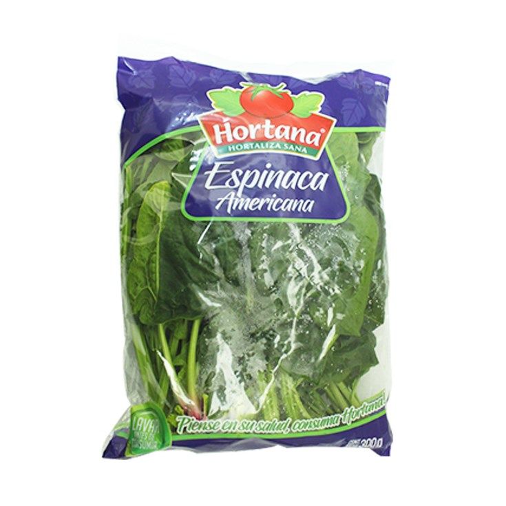 Espinaca Hortana Americana Empacada 300 Gr