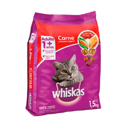 Comida Para Gato Whiskas Sabor Carne 1.5 Kg