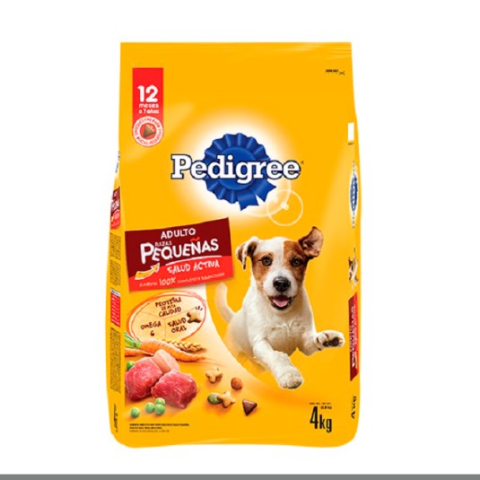 Comida Para Perro Pedigree Adulto Raza Peqeña 4 Kg.