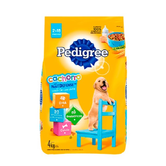 Comida Para Cachorros Pedigree Con Nutri Defensa 4 Kg.