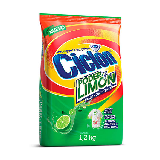 Detergente Ciclon Xtra Power Limón 1.2 Kg