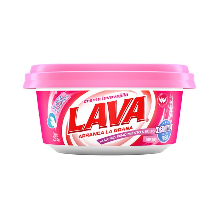 Lavavajilla Lava Crema Rosado 235 Gr.