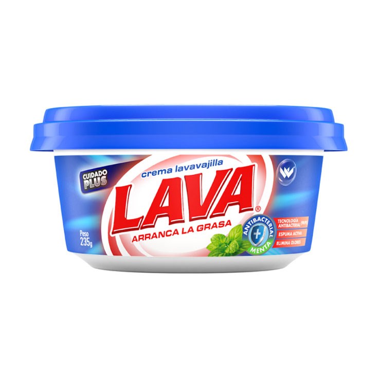 Lavavajilla Lava Crema Antibacterial 235 Gr.
