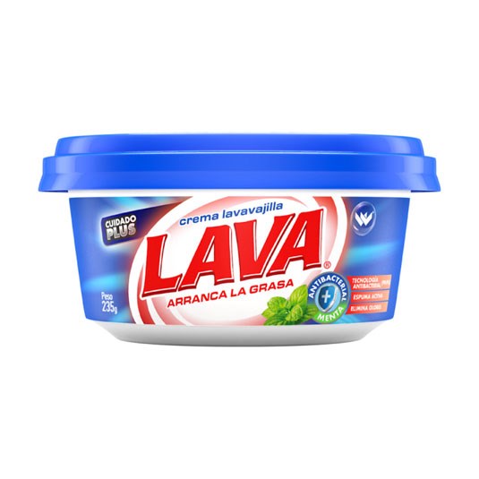 Lavavajilla Lava Crema Antibacterial 235 Gr.