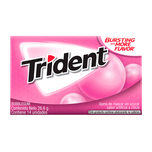 Chicle Trident Bubblegum 26.6 Gr