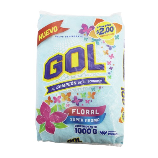 Detergente en polvo floral Gol 1kg