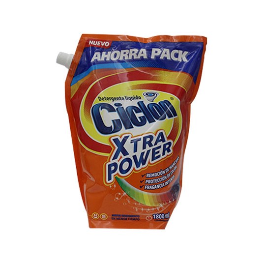 Detergente Líquido Xtra Power Ciclón 1800 ml