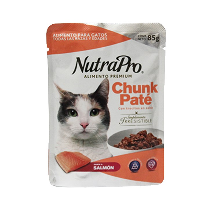 Paté Nutrapro Chunk Para Gatos Salmón 85 Gr