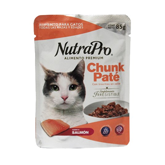 Paté Nutrapro Chunk Para Gatos Salmón 85 Gr