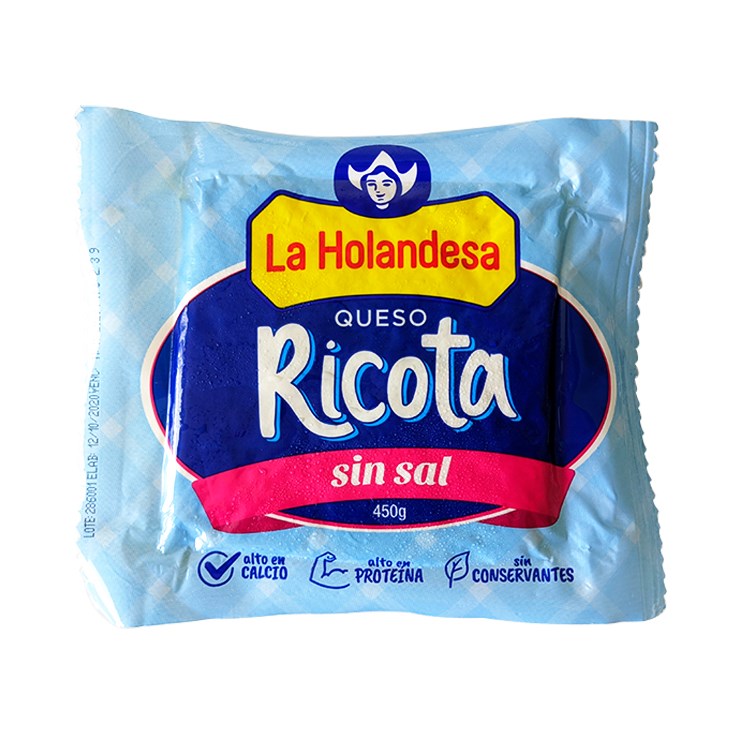 Queso Ricotta Requeson La Holandesa 450 Gr.