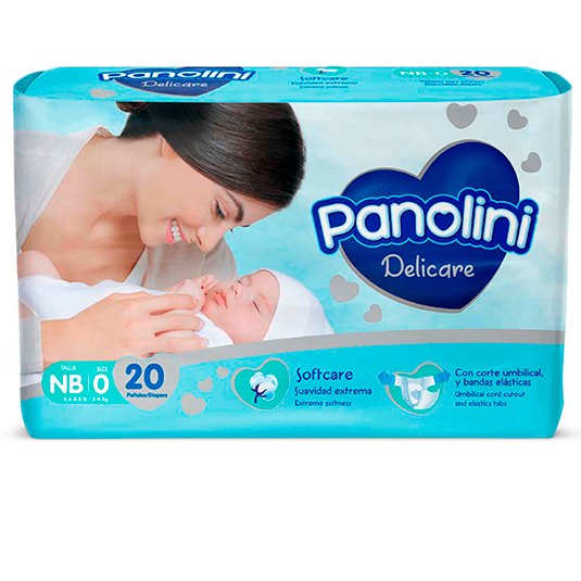 Pañal Delicare Recién Nacido Panolini X 20