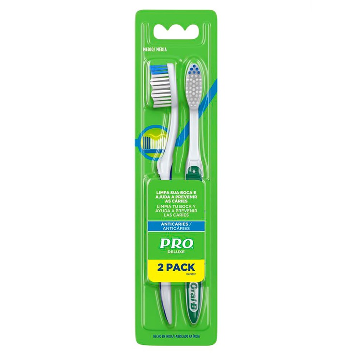 Pro Cepillo Deluxe Anticaries X 2