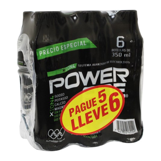 6 Pack Powerade Manzana 350 Ml C/U
