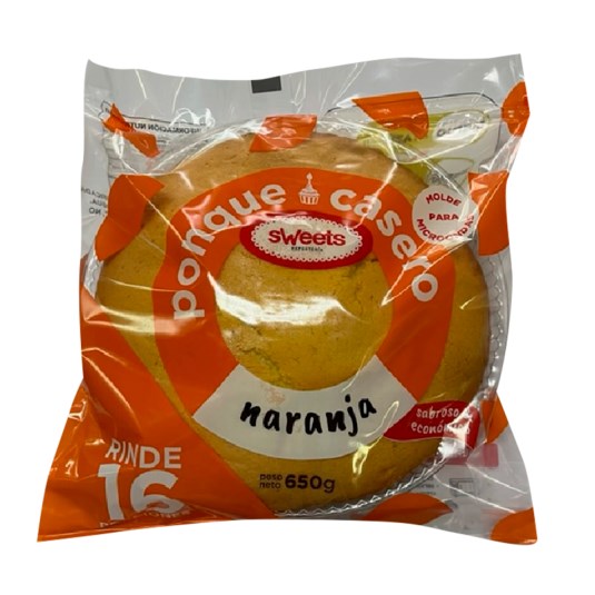 Ponque Sweets Casero Naranja Mediano 650 G