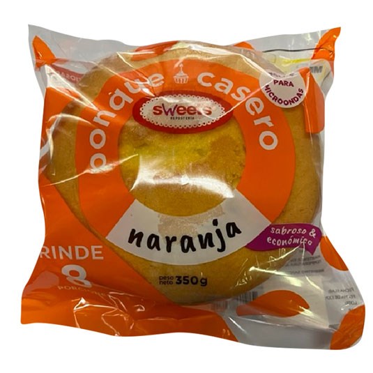 Ponque Sweets Casero Naranja Pequeño 350 G