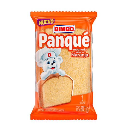 Panque Rebanada Sabor Naranja Bimbo 80 Gr.