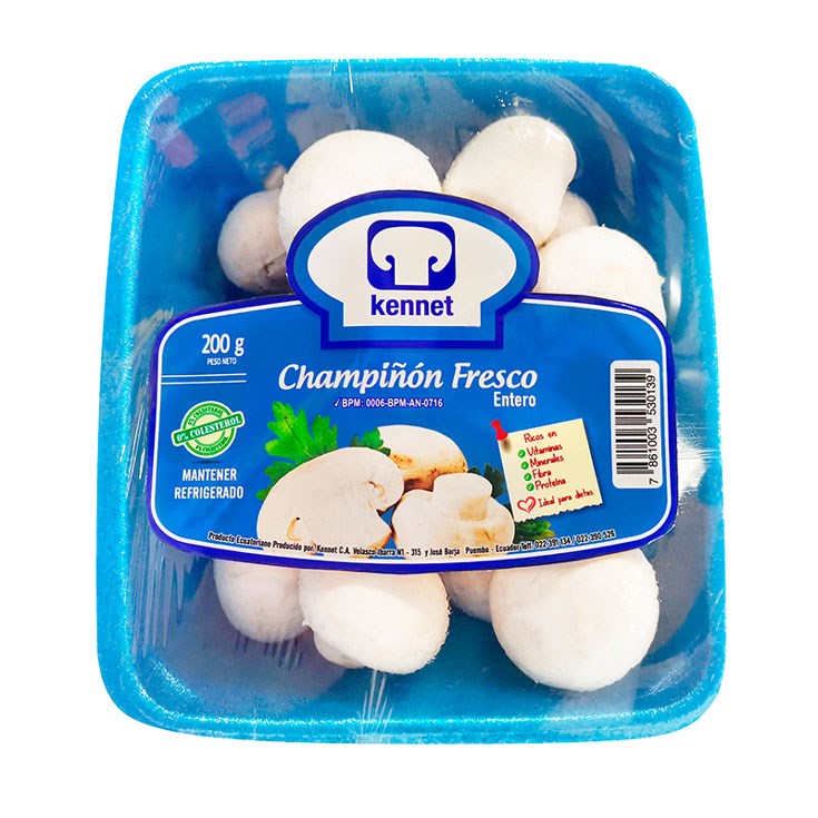 Champiñones Kennet Frescos Enteros Bandeja 200 Gr.