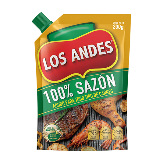 Sazón Los Andes Doypack 200 Gr + 25% Gratis