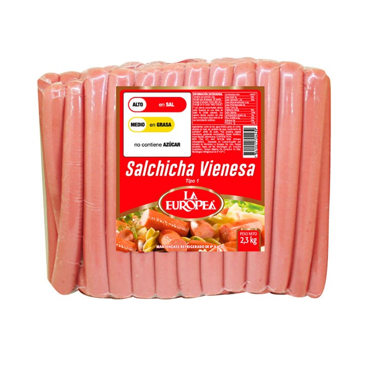 Salchicha Vienesa La Europea 3 Kg