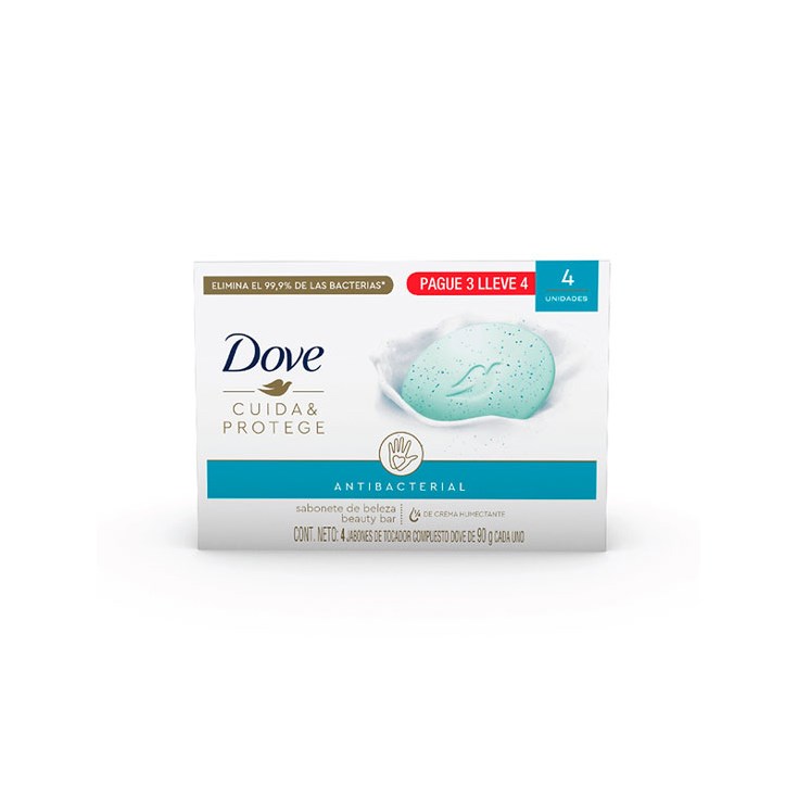 Pack X 4 Jabon Antibacterial Dove 90 Gr C/U