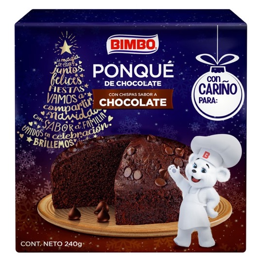 Cake Chocolate Bimbo Con Chispas 240 Gr