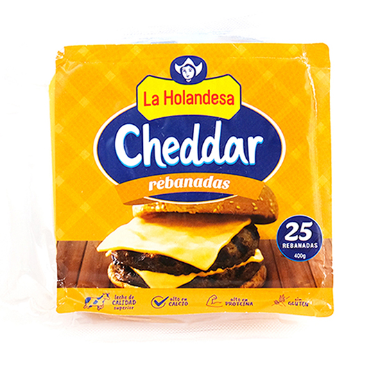 Queso Cheddar La Holandesa Rebanado 400 G