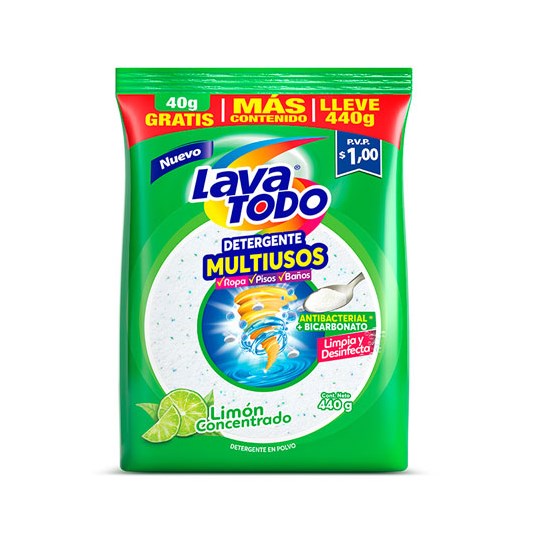 Detergente Multiusos Limon Lavatodo 400G