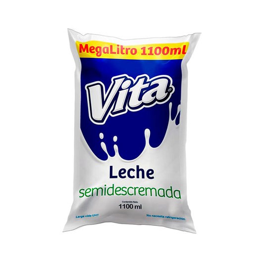 Funda Leche Semidescremada Vita 1.100 Ml.