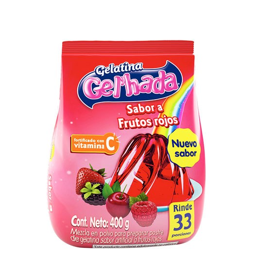 Gelatina Frutos Rojos Gel´Hada 400 Gr