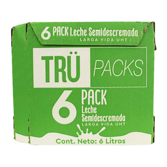 Six Pack Leche Semidescremada Tru 1 Lt.