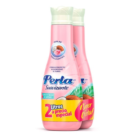 Suavizante Perla Coco Y Agua De Rosas Bipack