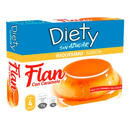 Flan Con Caramelo Sin Azúcar Diet 11 Gr