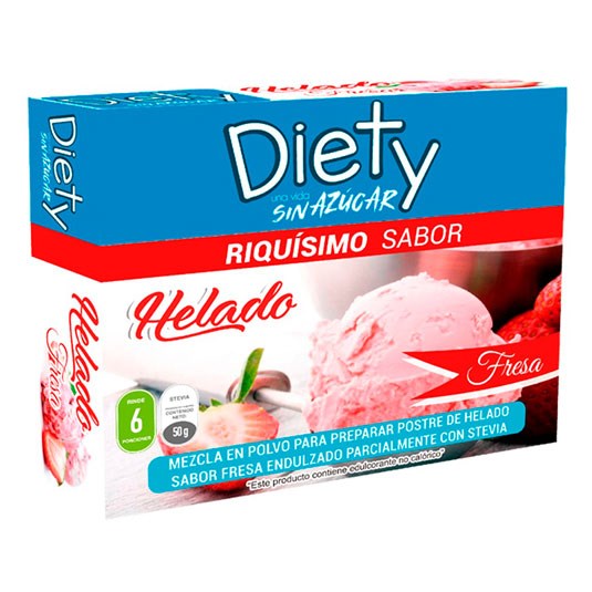 Diet Helado Sabor A Fresa Sin Azucar 50 Gr.