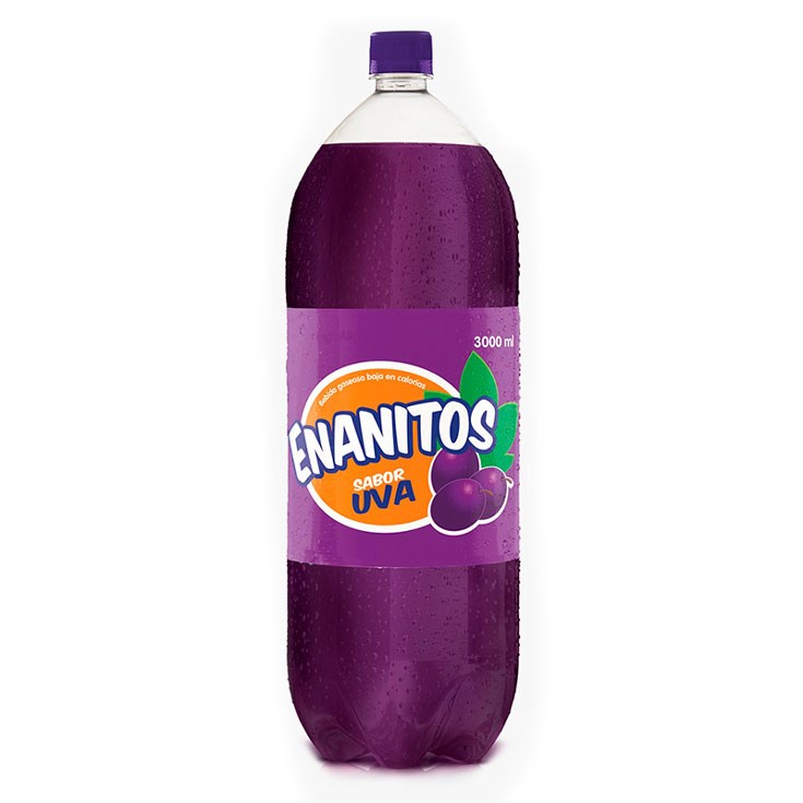 Enanitos Gaseosa Sabor A Uva 3 Lt