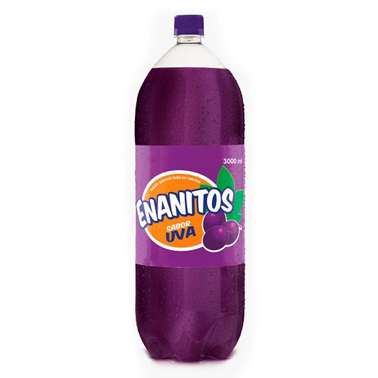 Enanitos Gaseosa Sabor A Uva 3 Lt