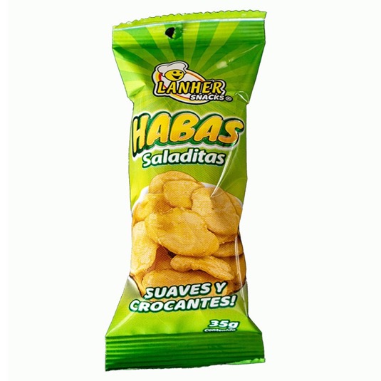 Habas Saladitas Naturales Lanher Snacks 35 Gr