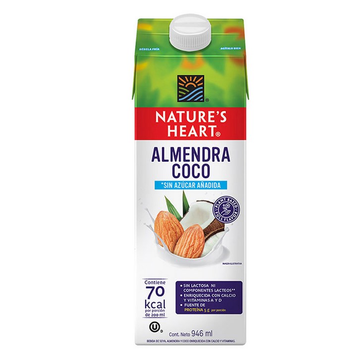 Bebida De Almendra Y Coco Nature's Heart 946 Ml.