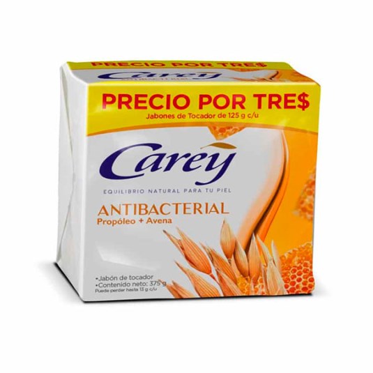 Pack X 3 Jabon Antibacterial Avena Prop Carey