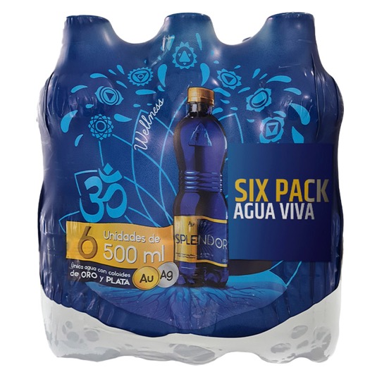 Agua Sin Gas Splendor Sixpack 500 Ml.