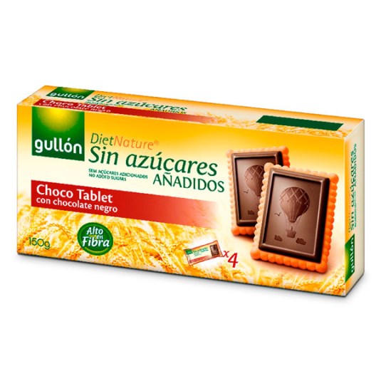 Galleta Choco Tableta Sin Azúcar Gullon 150 Gr